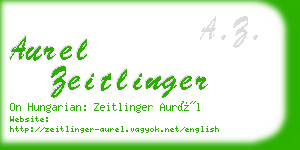 aurel zeitlinger business card
